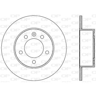 Jeu de 2 disques de frein arrière OPEN PARTS OEM 4320600Q0J