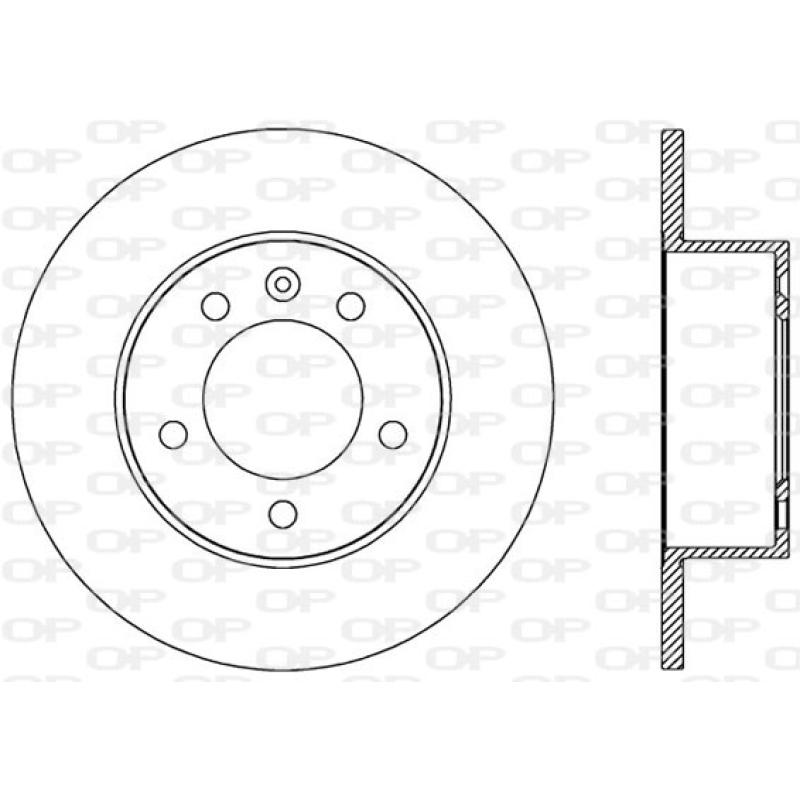 Jeu de 2 disques de frein arrière OPEN PARTS BDA2589.10 - Visuel 1