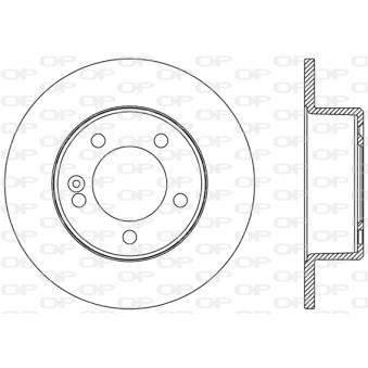 Jeu de 2 disques de frein arrière OPEN PARTS OEM 93168847