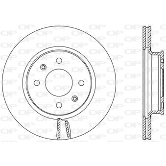 Jeu de 2 disques de frein avant OPEN PARTS BDA2601.20 pour HYUNDAI I20 1.2 - 78cv