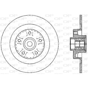 Jeu de 2 disques de frein arrière OPEN PARTS OEM 432000015R