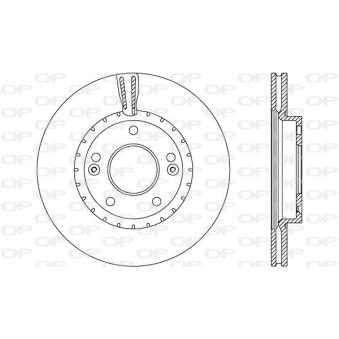 Jeu de 2 disques de frein avant OPEN PARTS BDA2603.20 pour SAAB 93 1.5 - 110cv