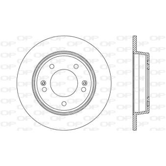 Jeu de 2 disques de frein arrière OPEN PARTS OEM 584113X300