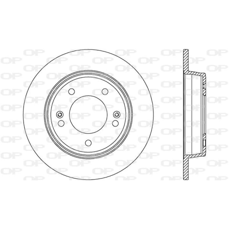 Jeu de 2 disques de frein arrière OPEN PARTS BDA2604.10 - Visuel 1