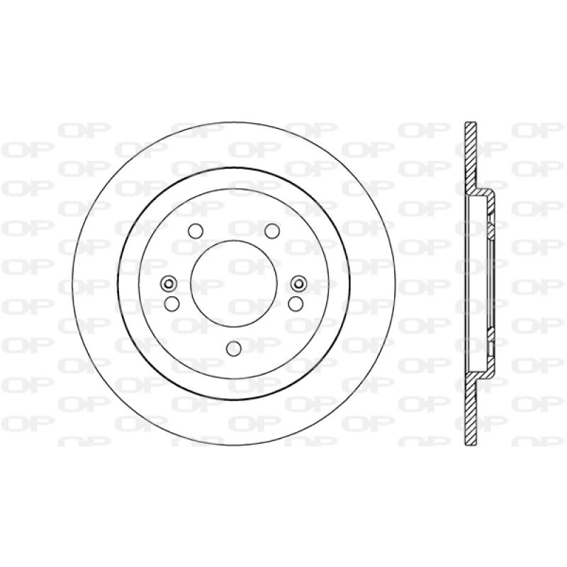 Jeu de 2 disques de frein arrière OPEN PARTS BDA2605.10 - Visuel 1