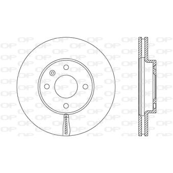 Jeu de 2 disques de frein avant OPEN PARTS OEM 13502001