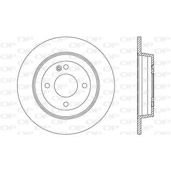 Jeu de 2 disques de frein arrière OPEN PARTS OEM 58411C8000