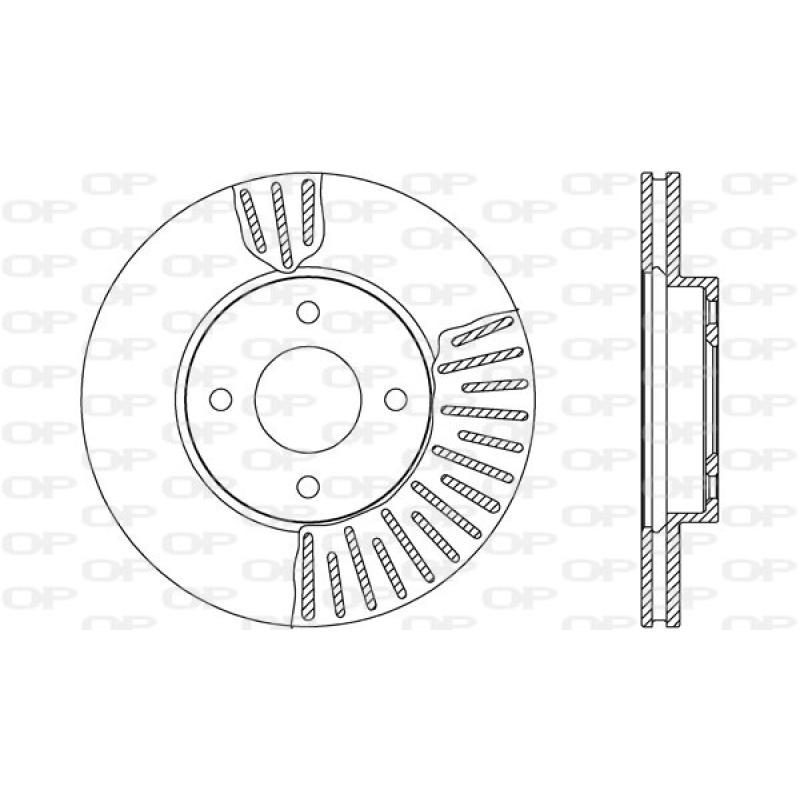 Jeu de 2 disques de frein avant OPEN PARTS BDA2648.20 - Visuel 1