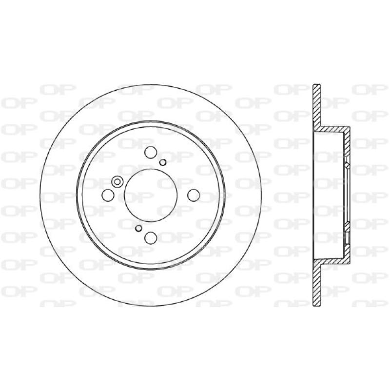 Jeu de 2 disques de frein arrière OPEN PARTS BDA2660.10 - Visuel 1