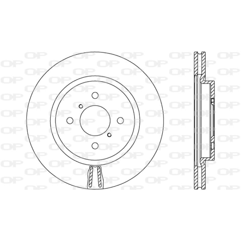 Jeu de 2 disques de frein avant OPEN PARTS BDA2661.20 - Visuel 1