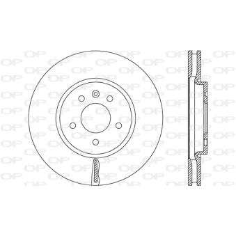 Jeu de 2 disques de frein avant OPEN PARTS OEM 13502826