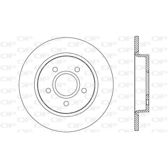 Jeu de 2 disques de frein arrière OPEN PARTS OEM 1704765