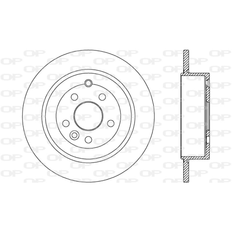 Jeu de 2 disques de frein arrière OPEN PARTS BDA2671.10 - Visuel 1