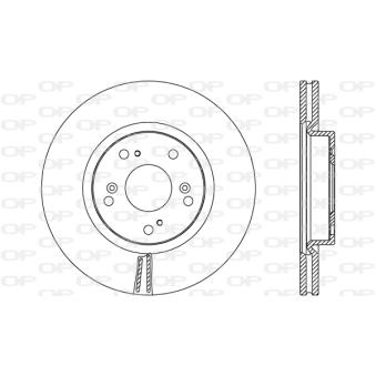 Jeu de 2 disques de frein avant OPEN PARTS OEM 45251TV2E02