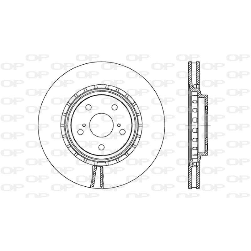 Jeu de 2 disques de frein avant OPEN PARTS BDA2718.20 - Visuel 1