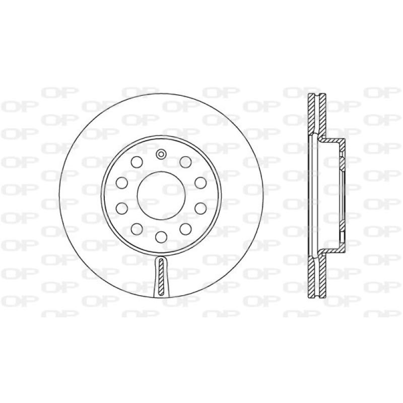 Jeu de 2 disques de frein avant OPEN PARTS BDA2722.20 - Visuel 1