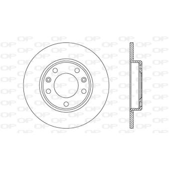Jeu de 2 disques de frein arrière OPEN PARTS OEM 1642776280