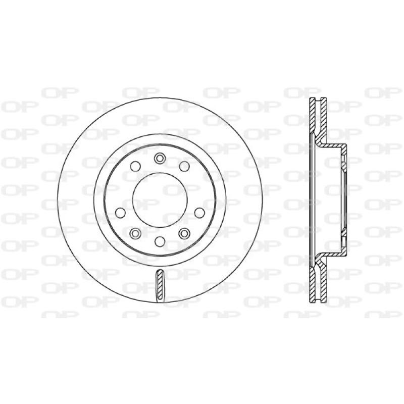 Jeu de 2 disques de frein avant OPEN PARTS BDA2724.20 - Visuel 1