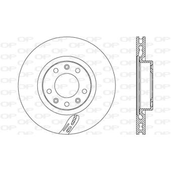 Jeu de 2 disques de frein avant OPEN PARTS BDA2725.20 pour RENAULT R21 PureTech 110 - 110cv