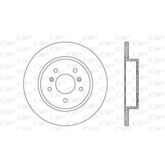Jeu de 2 disques de frein arrière OPEN PARTS [BDA2726.10]