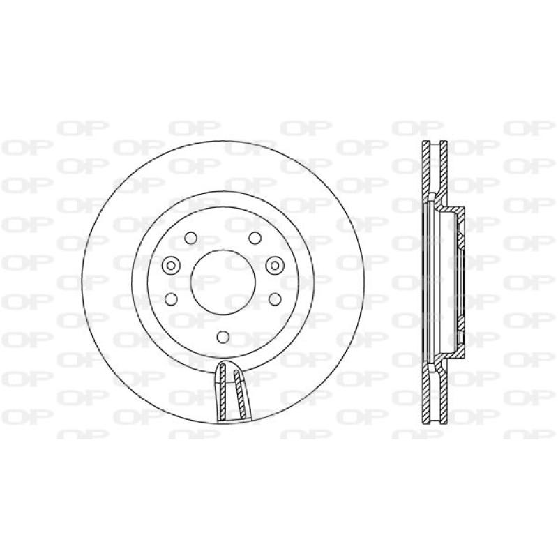 Jeu de 2 disques de frein avant OPEN PARTS BDA2727.20 - Visuel 1