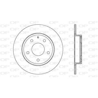 Jeu de 2 disques de frein arrière OPEN PARTS OEM BDTS26251
