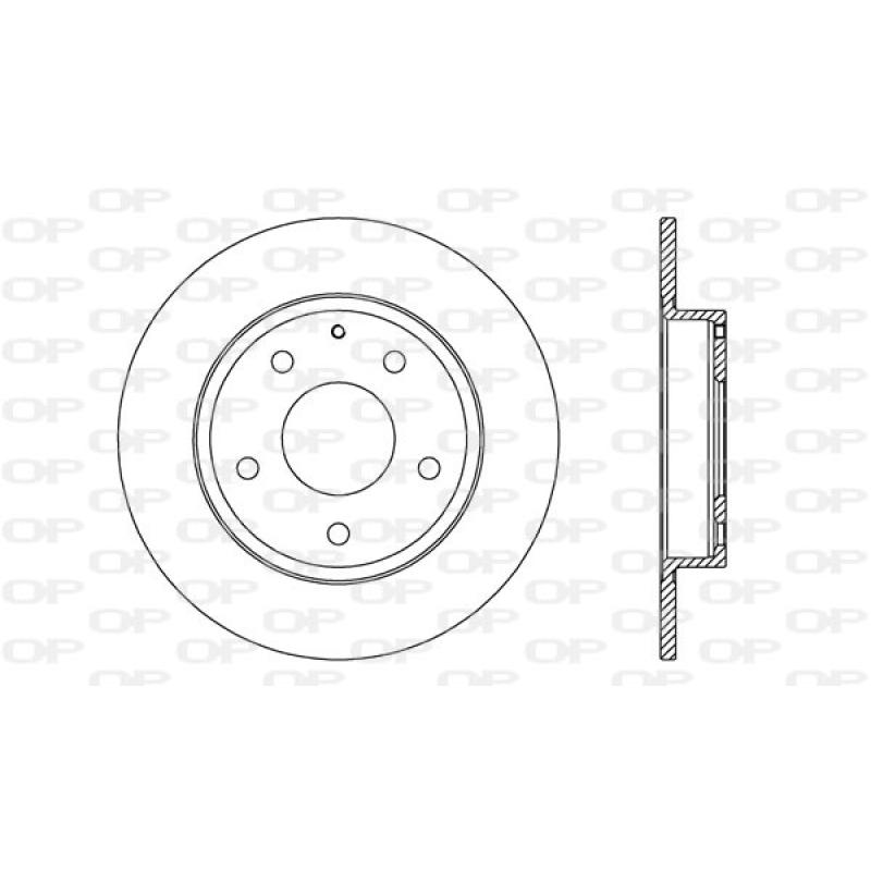 Jeu de 2 disques de frein arrière OPEN PARTS BDA2728.10 - Visuel 1