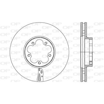 Jeu de 2 disques de frein avant OPEN PARTS BDA2733.20