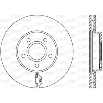Jeu de 2 disques de frein avant OPEN PARTS OEM 1686723