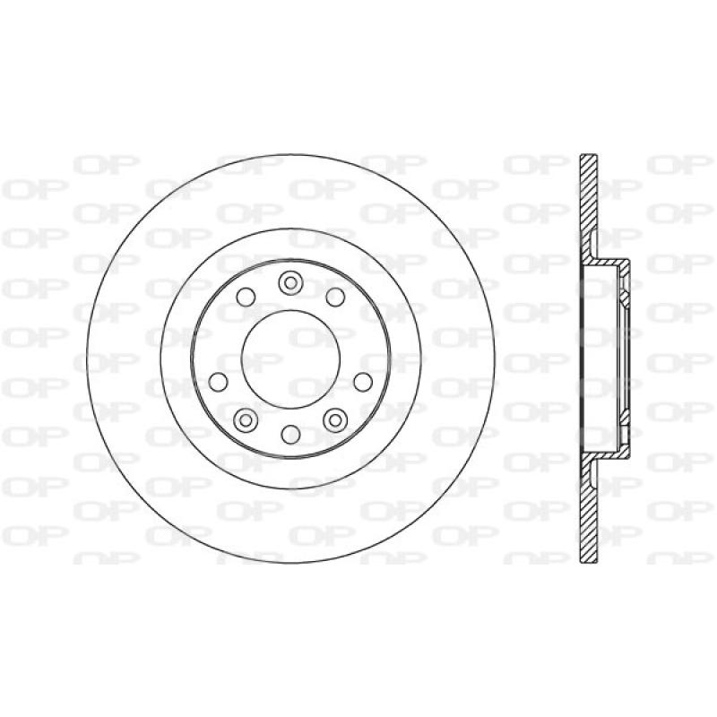 Jeu de 2 disques de frein arrière OPEN PARTS BDA2741.10 - Visuel 1