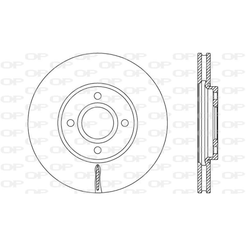 Jeu de 2 disques de frein avant OPEN PARTS BDA2777.20 - Visuel 1