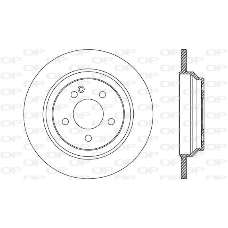 Jeu de 2 disques de frein arrière OPEN PARTS BDA2778.10 - Visuel 1