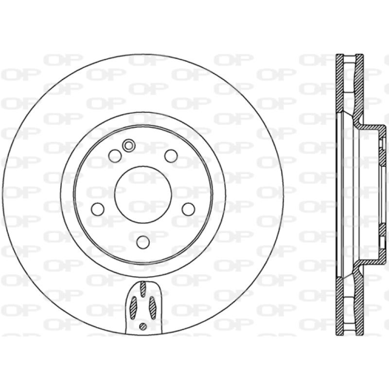 Jeu de 2 disques de frein avant OPEN PARTS BDA2779.20 - Visuel 1