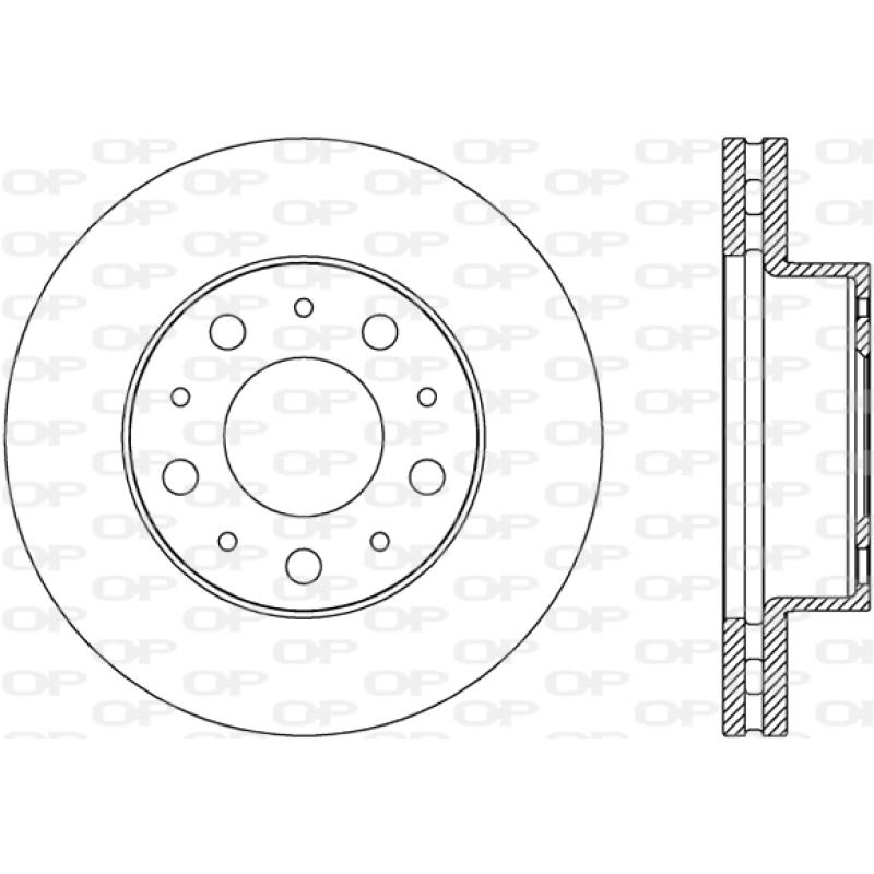 Jeu de 2 disques de frein avant OPEN PARTS BDA2786.20 - Visuel 1