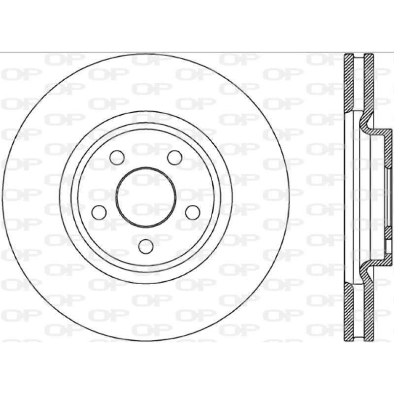 Jeu de 2 disques de frein avant OPEN PARTS BDA2787.20 - Visuel 1