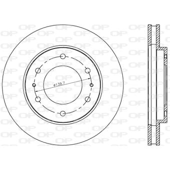 Jeu de 2 disques de frein avant OPEN PARTS OEM 6000611049