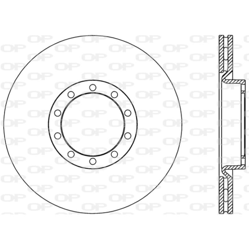 Jeu de 2 disques de frein avant OPEN PARTS BDA2806.20 - Visuel 1