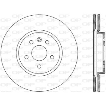 Jeu de 2 disques de frein avant OPEN PARTS OEM 13597467