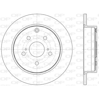 Jeu de 2 disques de frein arrière OPEN PARTS BDA2821.10