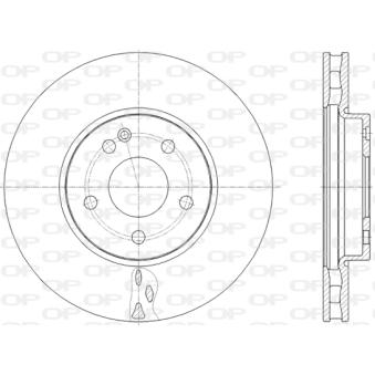 Jeu de 2 disques de frein avant OPEN PARTS OEM 4474210312