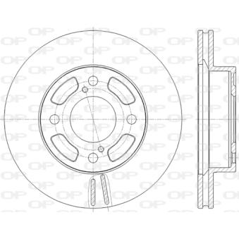 Jeu de 2 disques de frein avant OPEN PARTS [BDA2825.20]