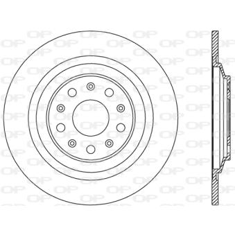 Jeu de 2 disques de frein arrière OPEN PARTS OEM 04779886AB