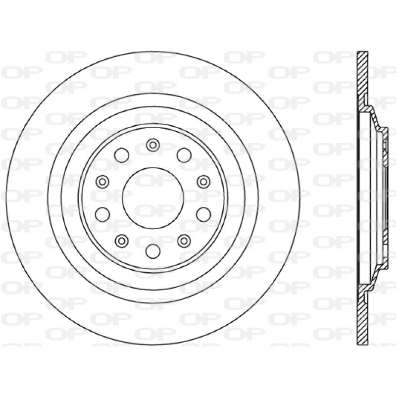 Jeu de 2 disques de frein arrière OPEN PARTS BDA2835.10 - Visuel 1