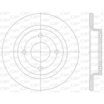 Jeu de 2 disques de frein arrière OPEN PARTS [BDA2837.10]