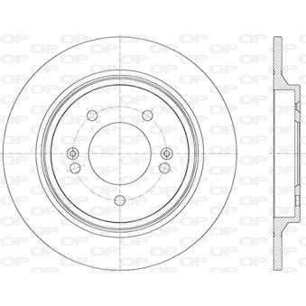 Jeu de 2 disques de frein arrière OPEN PARTS BDA2839.10