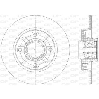 Jeu de 2 disques de frein arrière OPEN PARTS [BDA2841.30]