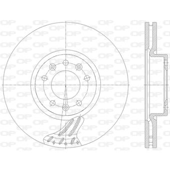 Jeu de 2 disques de frein avant OPEN PARTS BDA2845.20 pour RENAULT CLIO E-JUMPY - 136cv