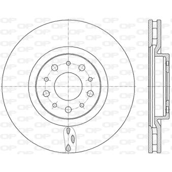 Jeu de 2 disques de frein avant OPEN PARTS OEM 52017293