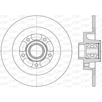 Jeu de 2 disques de frein arrière OPEN PARTS [BDA2853.30]