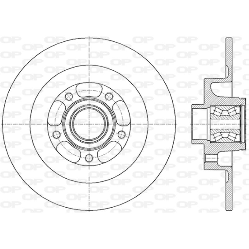Jeu de 2 disques de frein arrière OPEN PARTS BDA2853.30 - Visuel 1